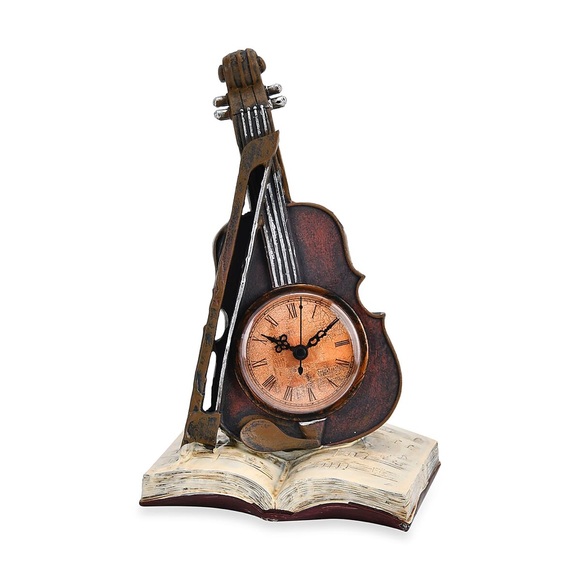 Other - Violin Pattern Resin Clock (AA Battery Not Included)